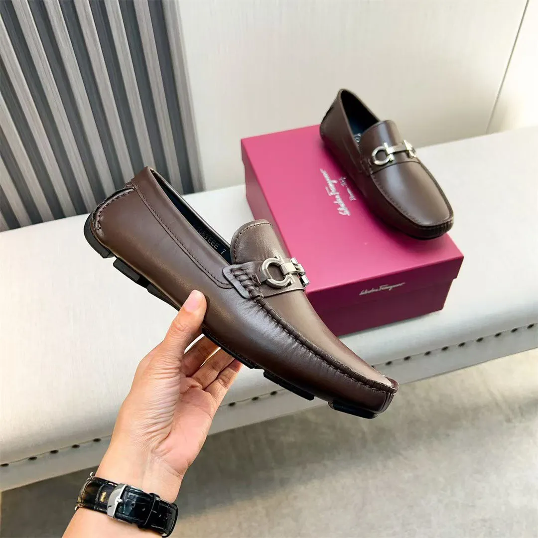 Men's shoes 💰560 Ferragamo new high-end quality 🔥 black cowhide ➕ cowhide lining size 38-45